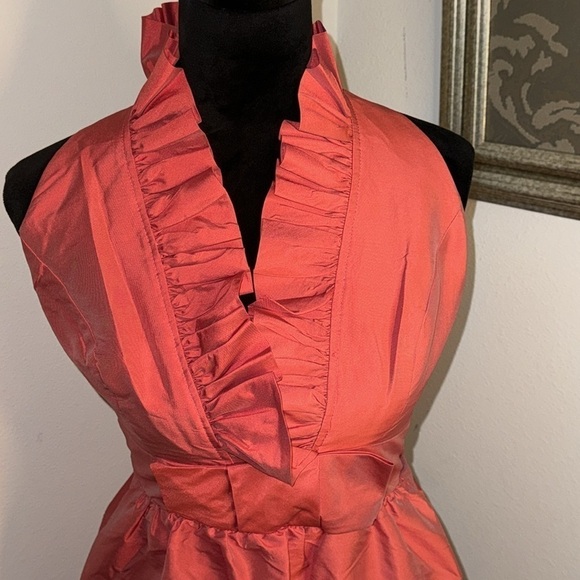 Alfred Sung ruffle Halter Retro style D470 special occasion dress Sz 6 - Picture 2 of 9